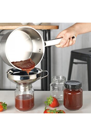 Lacor Stainless steel funnel for jars, 13.5 cm