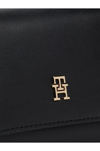 Tommy Hilfiger TH Icon Üç Katlı Kadın Siyah Cüzdan AW0AW17737BDS