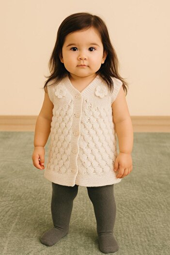 AXXAN Baby Zero Sleeve Vest Knitted Vest Girls and Boys Baby Hospital Discharge Vest Is Suitable for 0/15 Months