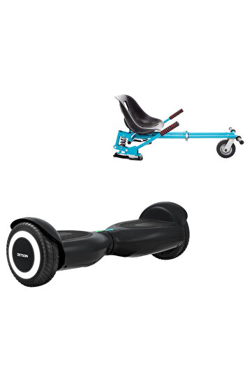 Smart Balance 6.5 inch Hoverboard with Suspension Seat, Jetson Prism Black and Blue Hoverkart Package