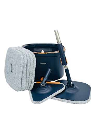 FoTehniq Set Mop Rotativ Profesional 7in1 cu Galeata Home
