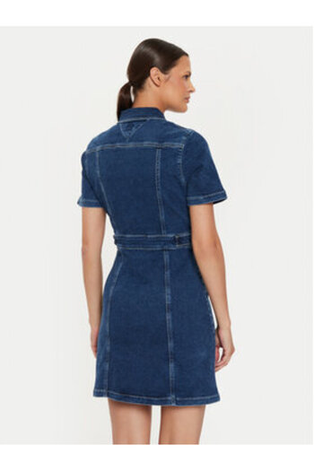 Tommy Jeans Rochie din denim pentru femei DW0DW18593 Albastră