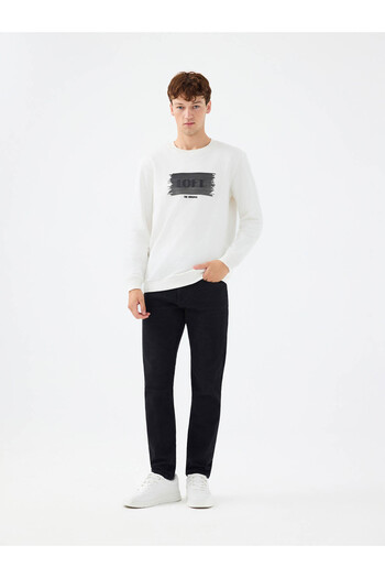 Loft Ανδρικό φούτερ Regular Fit Λευκό Lf2041079