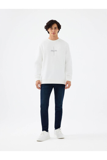 Loft Regular Fit White Men's Sweatshirt Lf2041080