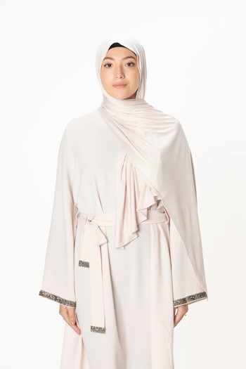 Perfectory Soft Stretch Jersey Hijabs, Effortless Style and Comfort, Curated Collection (Ivory)