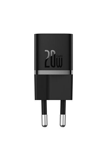 Baseus GaN Charger, Type-C, 20W + Type-C to Type-C Cable, 100W, 1m, D76, Polycarbonate,