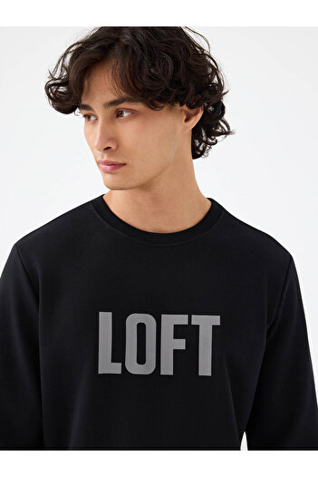 Loft Regular Fit Black Men's Sweatshirt Lf2041134