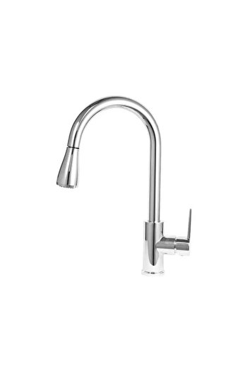 Alessandro DESIGN Baterie Bucatarie cu Dus Extractibil, Alama Sanitara, Crom, CF 022 S