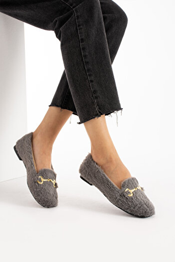 MY MİA MODA Plush Puff Feathered Ballerina