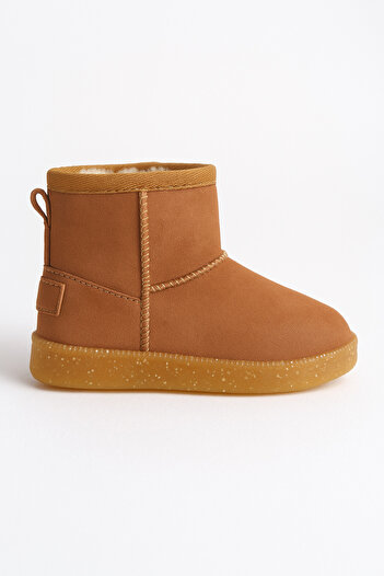 Zilvana Children's Short Boots with Fur Winter Lighted Boots Suede Thermo Sole Comfortable Daily Stylish Boots