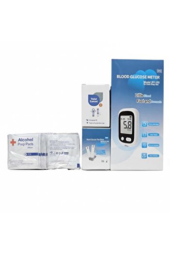 unbranded Digital blood glucose meter glucometer kit BY-100 with test strips and lancet
