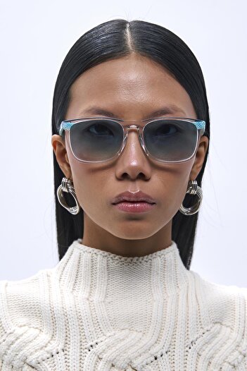 Bilge Karga Doyle Clear Green Gradient Sunglasses