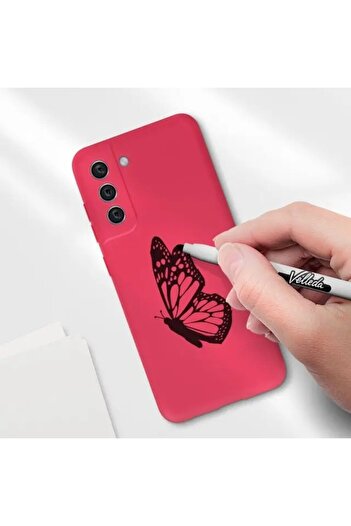Flippy Protective Case for Samsung S21 FE Liquid Silicone Fuchsia/Pink