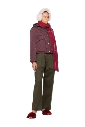 BURBERRY Purple Quilted Jacket