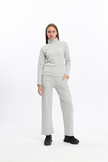 bemmoda Women's Stretchy Cotton Fisherman Top Pocket Pants Casual Bottom Top Set