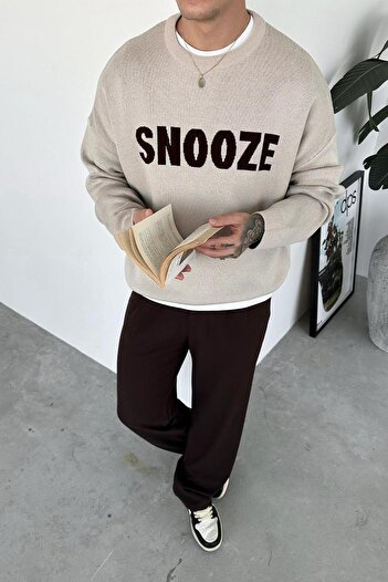HAFKAGİYİM Stone Snooze Printed Knitwear Sweater
