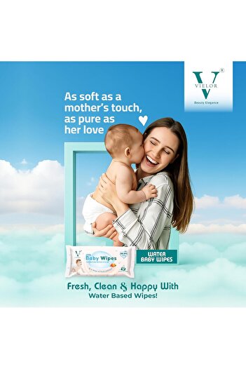Vielor Baby Wipes 99.9% Pure Aqua Water & Fruit Seeds Extract - 720 Count