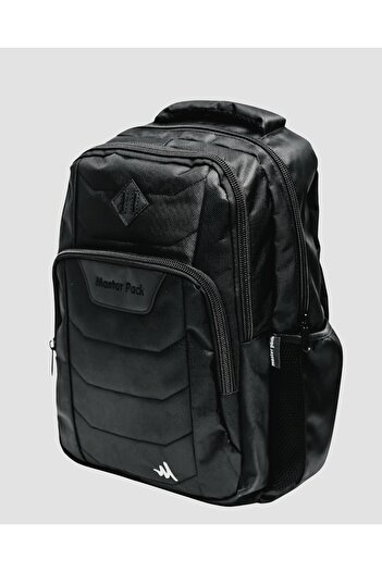 KY Multi-Compartment Black Orthopedic Waterproof Backpack with Water Bottle Compartment Travel Sports Daily School Bag