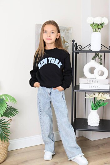 Jolly Kids Girl's Blue Jean Denim Pants Set