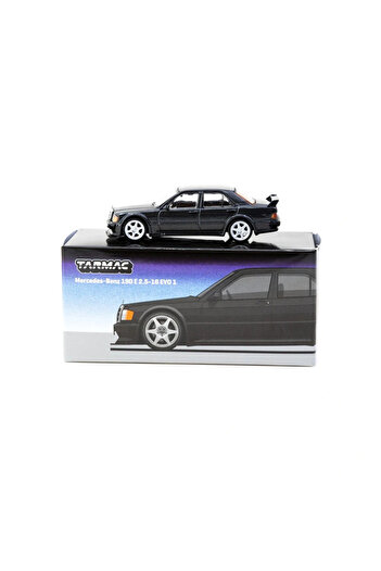TOYFEST Tarmac Works 1/64 Mercedes-Benz 190 E 2.5-16 Evo 1 Blue-Black Metallic