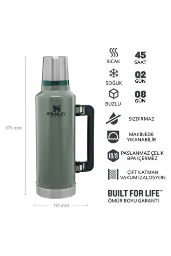 Stanley Classic Legendary Thermos 1.9L Flask Black