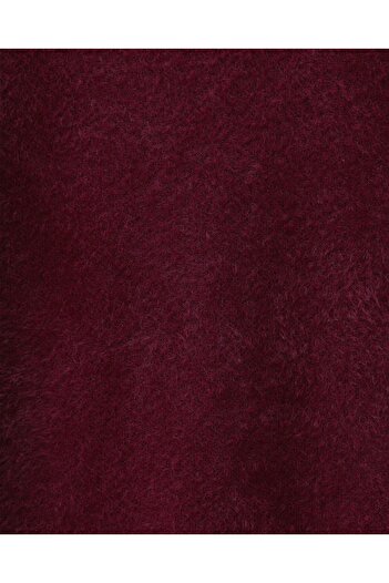 Modamorfo Bearded Long Loose Knitwear Tunic - Burgundy