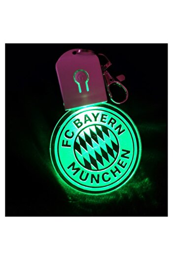 T&M Personalizare LED Acrylic Keychain Bayern Munich, Football, Battery-Powered, Multicolor