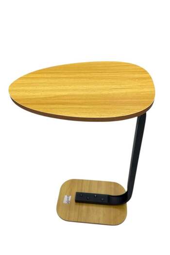 Generic Small Side Service Table in C Shape – Coffee Table Next to Sofa or Bed