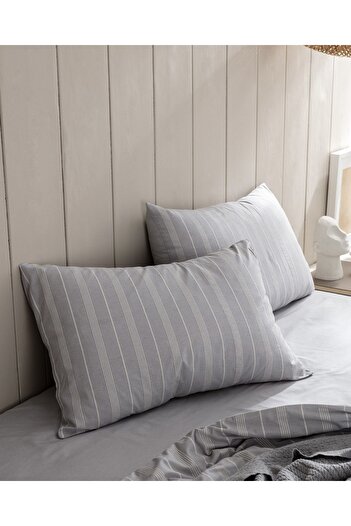 Madame Coco Amelia Double Cotton Dobby Duvet Cover Set - Gray