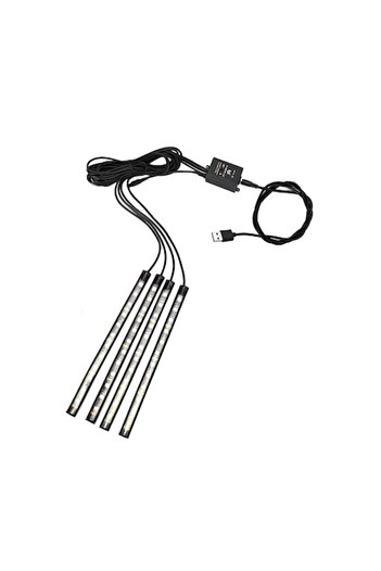 NEO Set 4 Lumini Ambientale Auto, Intensitate Reglabila, Interfata USB, Control Aplicatie, Multicolor