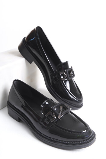 MARSEDO Дамски мокасини с катарама Classic Shoes Olia Black Rugan