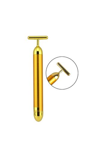 Bella Professional Facial Massage Device, Bell™ Beauty Energy T Shape Bar, 24K Gold