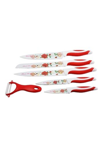 NEO Set de Bucatarie NEO™ Format din 5 Cutite si Razatoare, Model Floral