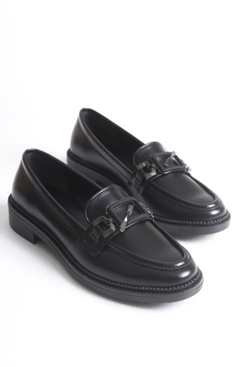 MARSEDO Дамски мокасини с катарама Classic Shoes Olia Черна кожа