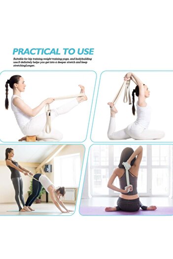 Taimi Adjustable yoga and pilates strap for stretching, improving flexibility and body balance