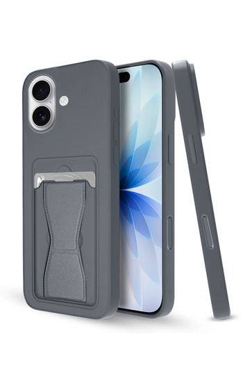 Wtech Apple iPhone 17 5G 2025 Silicone TPU Card Holder with Hand Grip Case Cover
