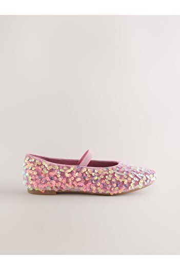 Next Baby Pink Sequin Ballerinas