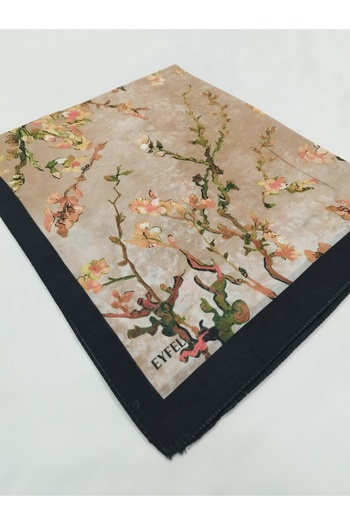 Güneş Eiffel Cotton Soft Special Series Shawl (Ethnic & Floral Pattern, Original, Hijab Clothing, New Collection)