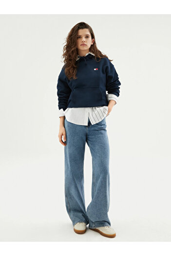 Tommy Hilfiger Plus _Tommyhilfiger Hooded Kangaroo Side Pocket Sweatshirt
