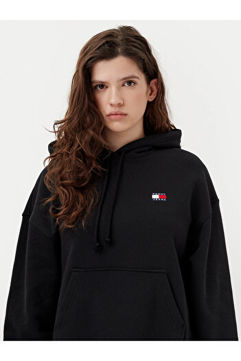 Tommy Hilfiger Plus _Tommyhilfiger Hooded Kangaroo Side Pocket Sweatshirt