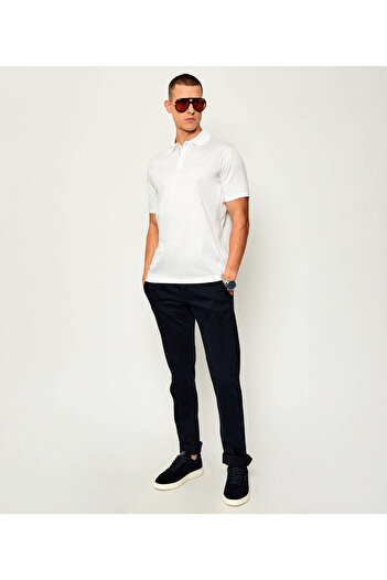 PAUL&SHARK Men's Short Sleeve Polo Neck Button Closure White Polo Neck T-Shirt 15311726A-46E