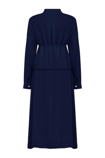 praye Shirt and Skirt Set Navy Blue