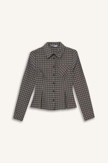 DeFacto Coool Fitted Checked Poplin Long Sleeve Shirt G1046Ax25Au