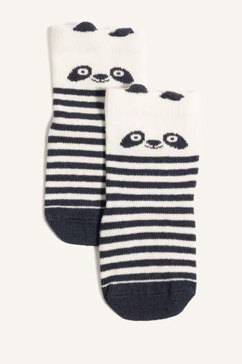 DeFacto Baby Boy Anti-Slip Sole 3-Piece Cotton Long Socks F6707A5Ns