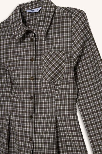 DeFacto Coool Fitted Checked Poplin Long Sleeve Shirt G1046Ax25Au