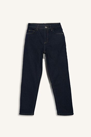 DeFacto Boy's Straight Fit Straight Leg Jean Fleece Lined Pants F4296A825Wn