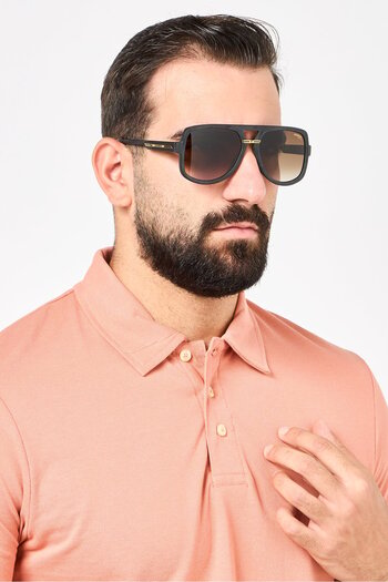 Carrera Men 207884I465986 Aviator Sunglasses, Black