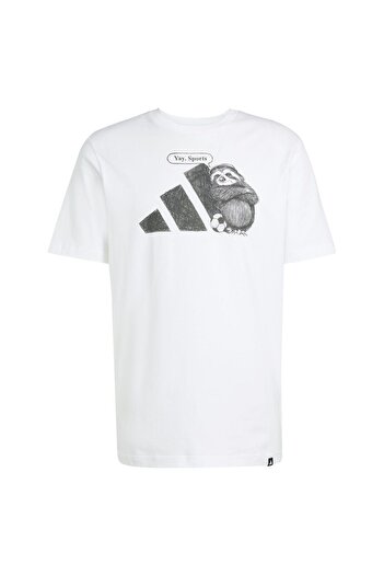 adidas Ανδρικό T-Shirt Πολύχρωμο SPORTSWEAR-JL9256 ΛΕΥΚΟ
