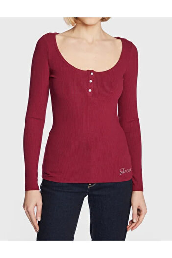 Guess blouse, cherry red
