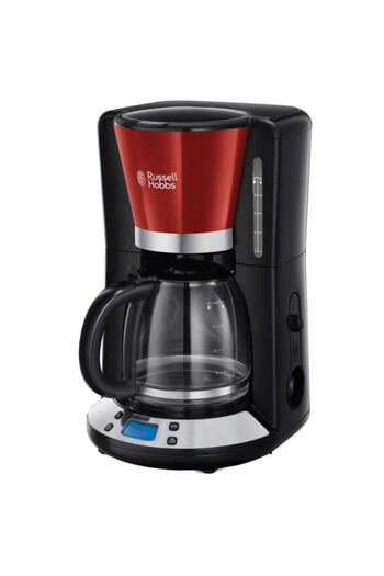 RUSSELL HOBBS Victory 24031-56 Coffee Maker, 1100W, 1.25 l, Whirltech Technology, Timer, Red/Black